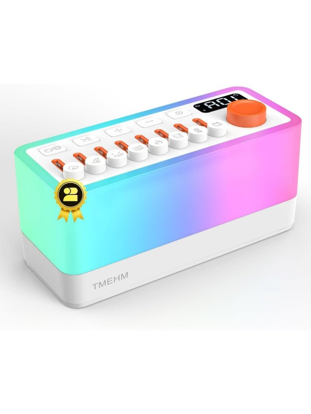 Portable 3-in-1 Sleep Sound Machine with Nature Sounds, Night Light & White
